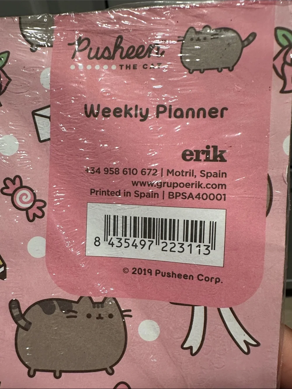 Pusheen Pink Weekly Desk Planner & Notebook with Pen Bundle.